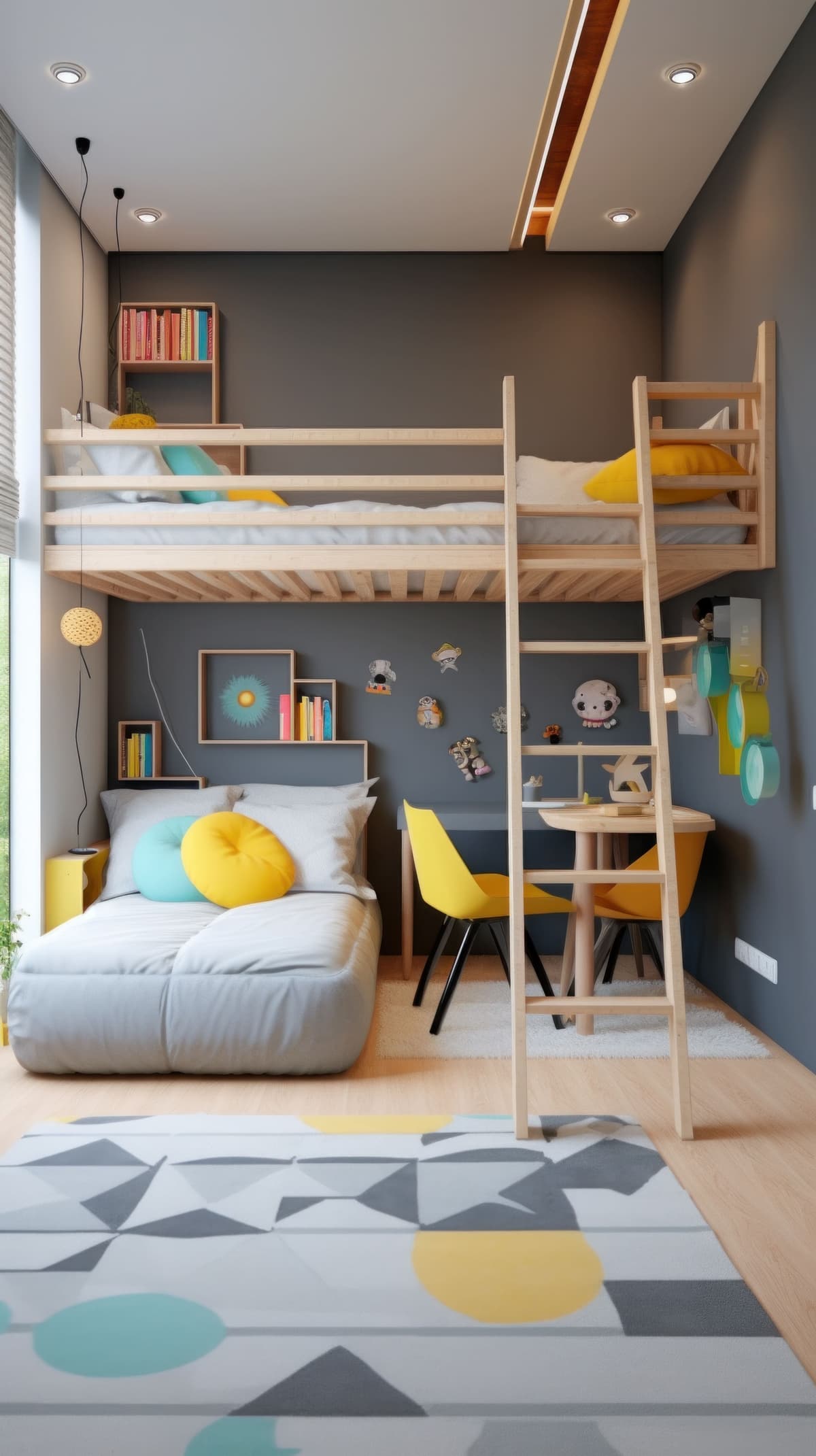 Quarto Infantil com Beliche e Estudo